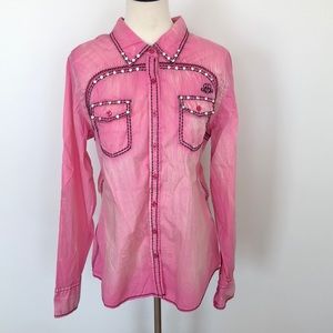XL Roar Western Long Sleeve Button Down Shirt
